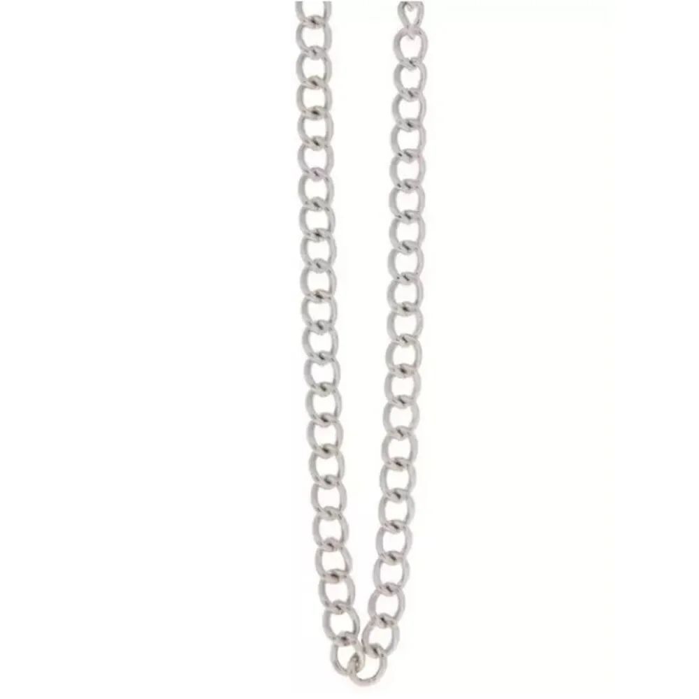 New 16” Silver Chunky Curb Chain Necklace